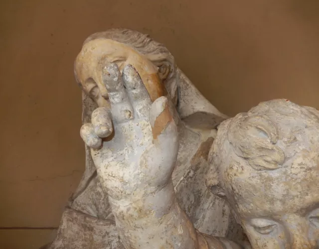 Madonna Grassa - durante il restauro